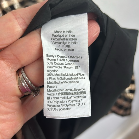 Perfect like new J.Crew Lurex Gingham Tired Mini Dress Size 10 - Picture 8 of 9